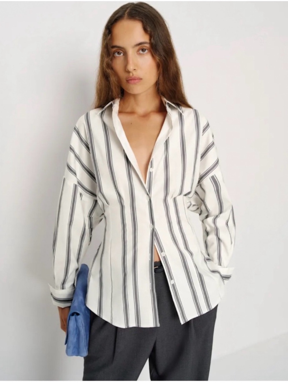 Reformation Vanta Shirt Marco Stripe